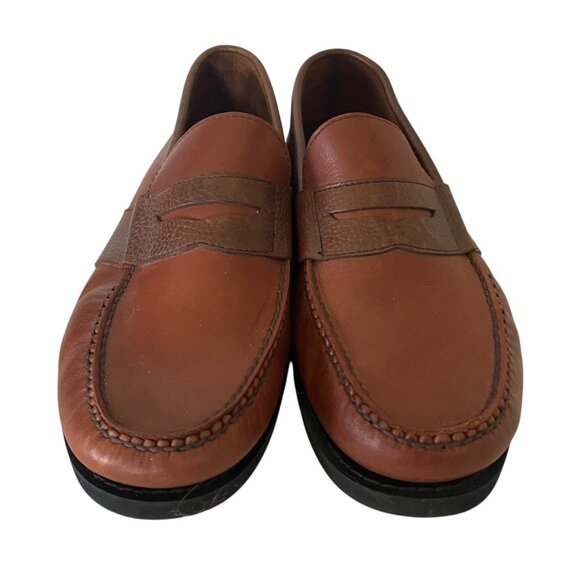 Rockport Brown Leather Penny Loafers 12W Slip-On Casual Shoes Office Men 501843 - Picture 4 of 7